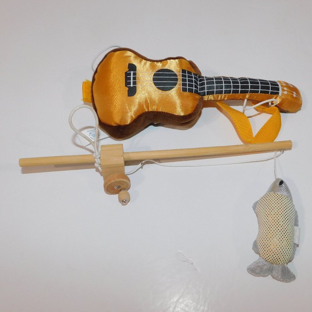 BAB BABW  Fishing Rod & Gold Acoustic Guitar Build a Bear Workshop  Accessories